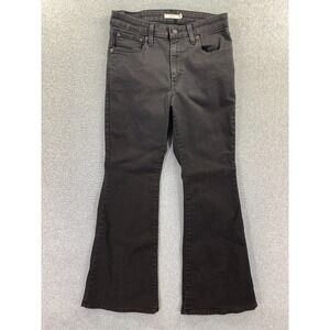 Levis 726 Women's Size 31 Flare Black Stretch High Rise Denim Jeans (Fits 29x28)